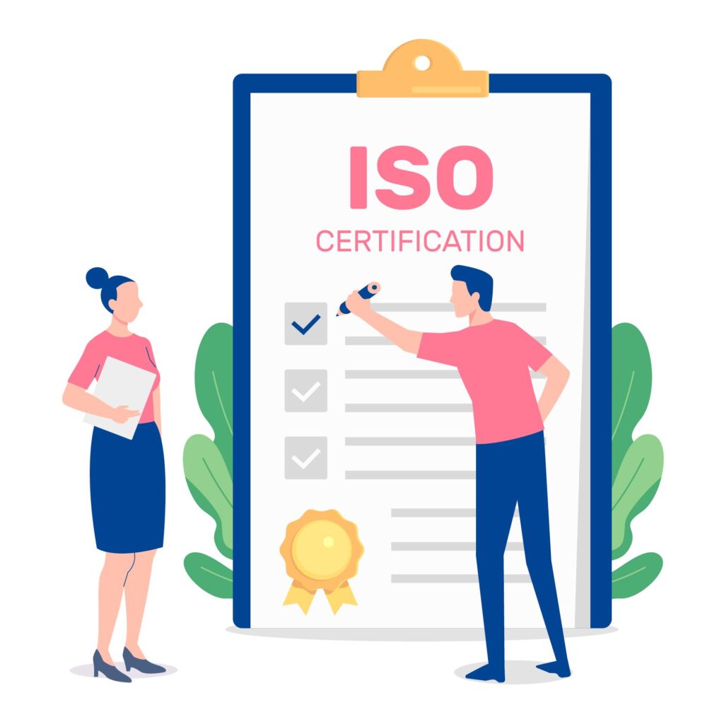 ISO certification checklist illustration